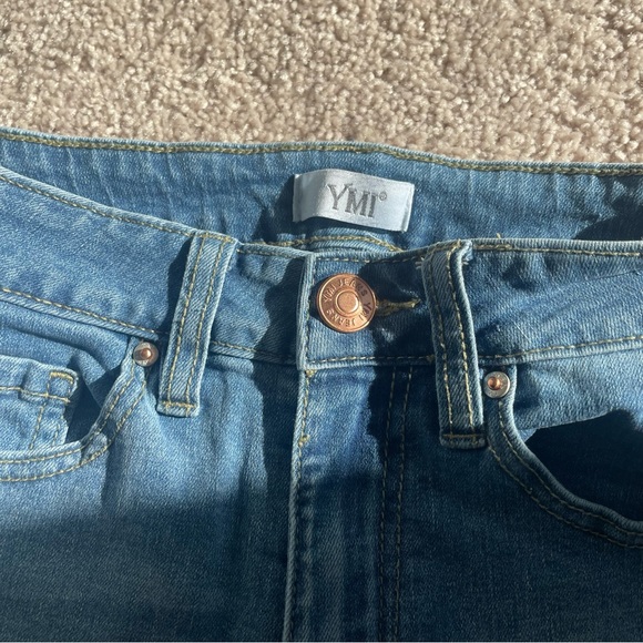 YMI High Rise Fray Hem Flare Jeans - Picture 4 of 6